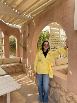 Yellow Linen Chemise one size